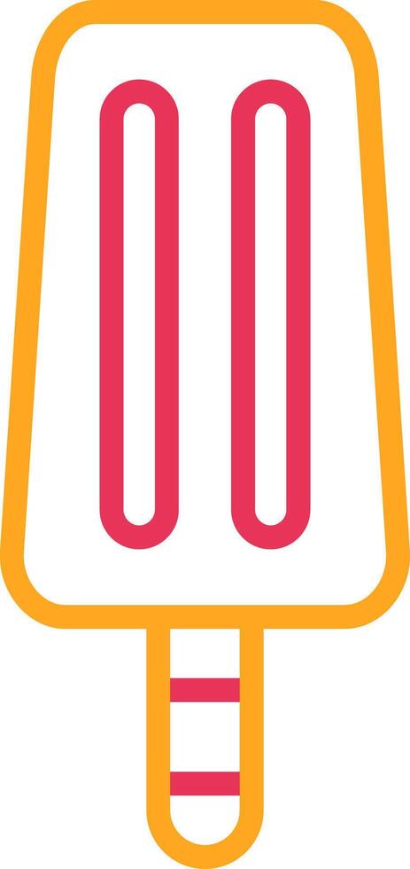 Ice Cream Line Two Color Icon vector