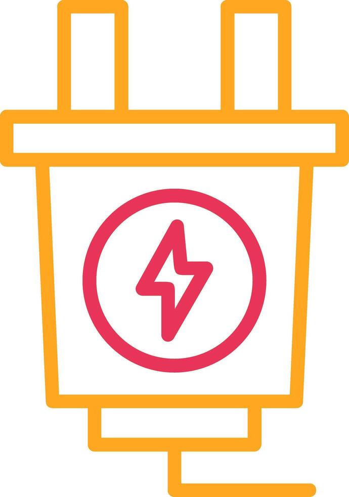 Power Plug Line Two Color Icon vector