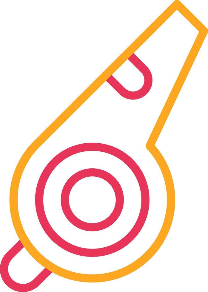 Whistle Line Two Color Icon vector