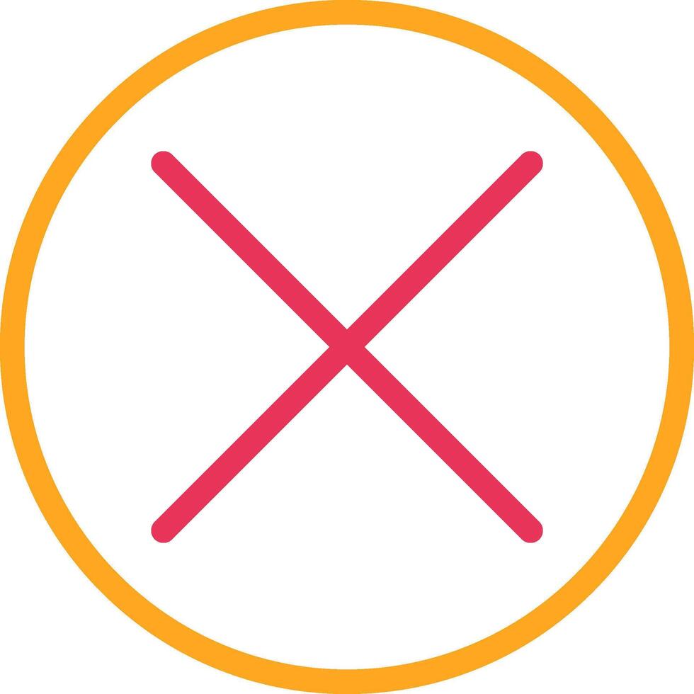 Cancel Line Two Color Icon vector