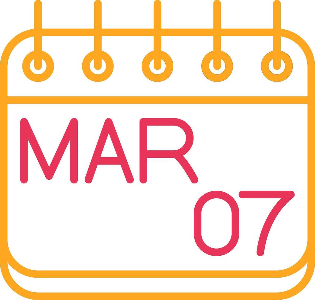March Line Two Color Icon vector