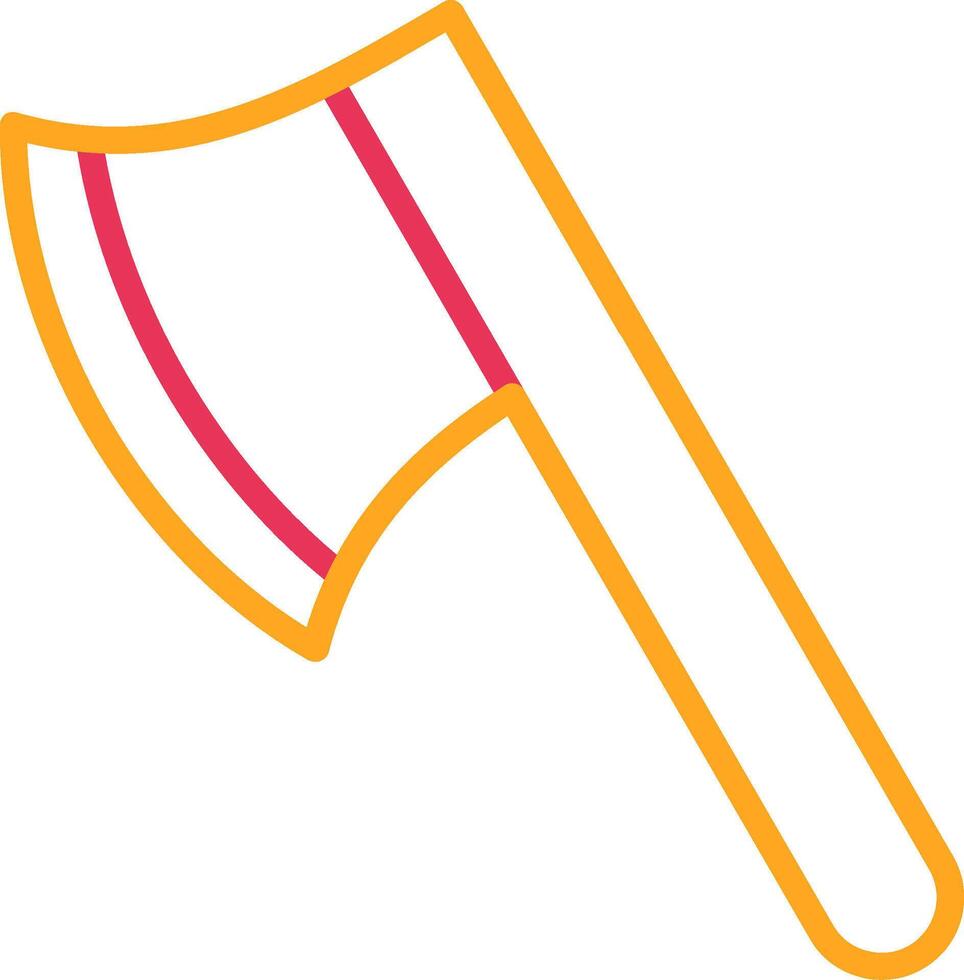 Axe Line Two Color Icon vector