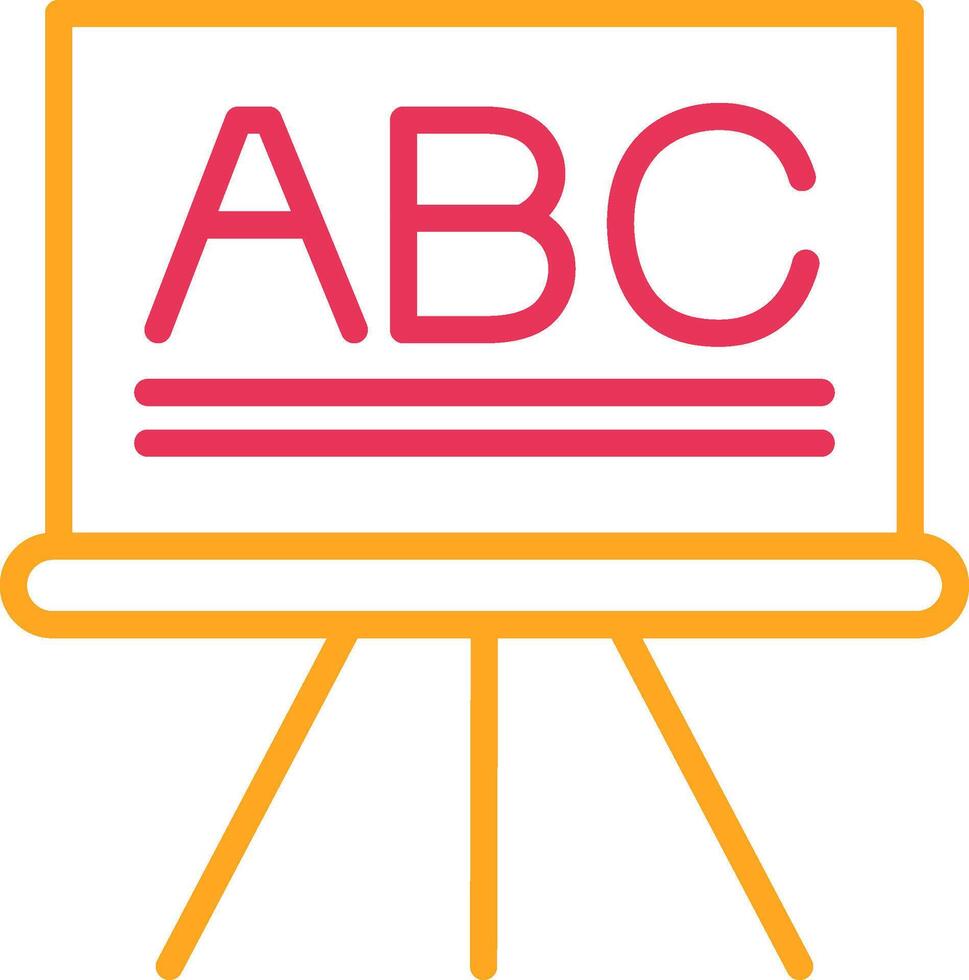 Blackboard Line Two Color Icon vector
