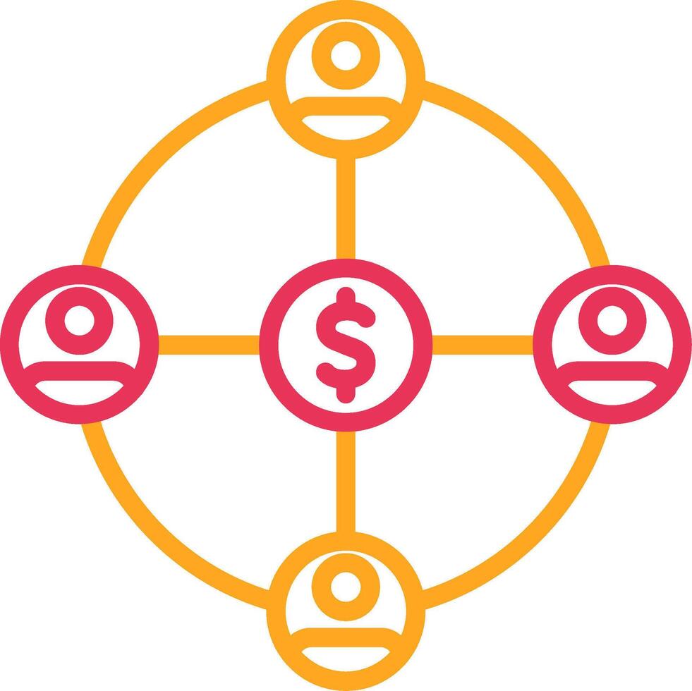 Affiliate Marketing Line Two Color Icon vector