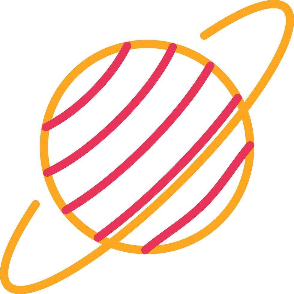 Uranus Line Two Color Icon vector