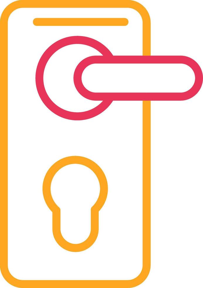 Lock Line Two Color Icon vector