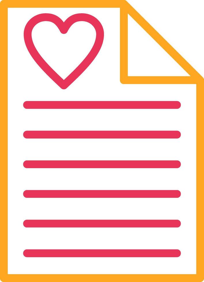 Wishlist Line Two Color Icon vector