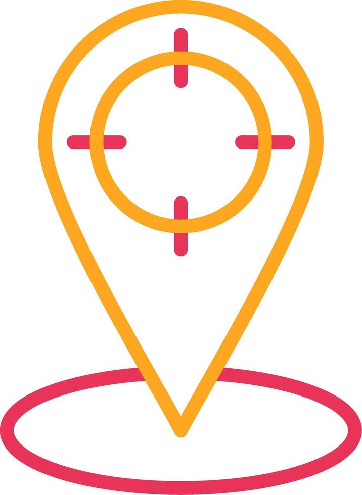 Location Marker Line Two Color Icon vector