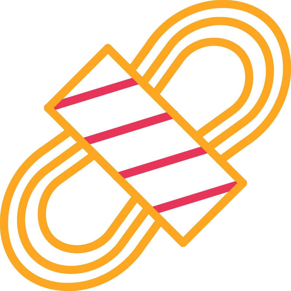 Rope Line Two Color Icon vector