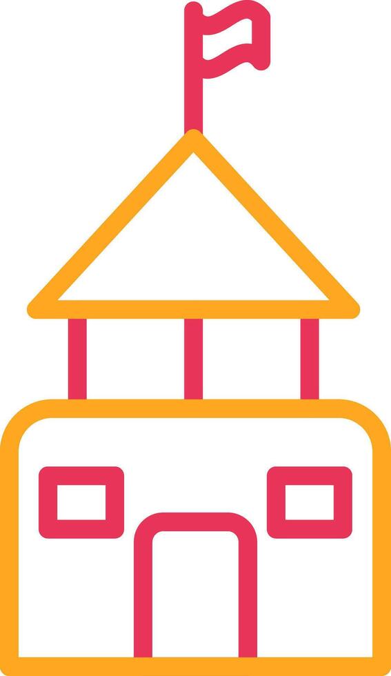 Wedding Hall Line Two Color Icon vector