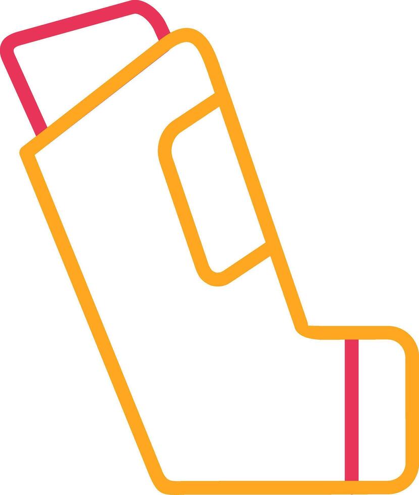 asthma Line Two Color Icon vector