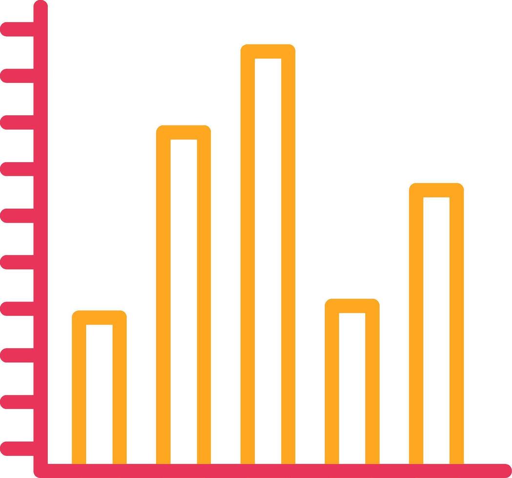 Statistics Line Two Color Icon vector