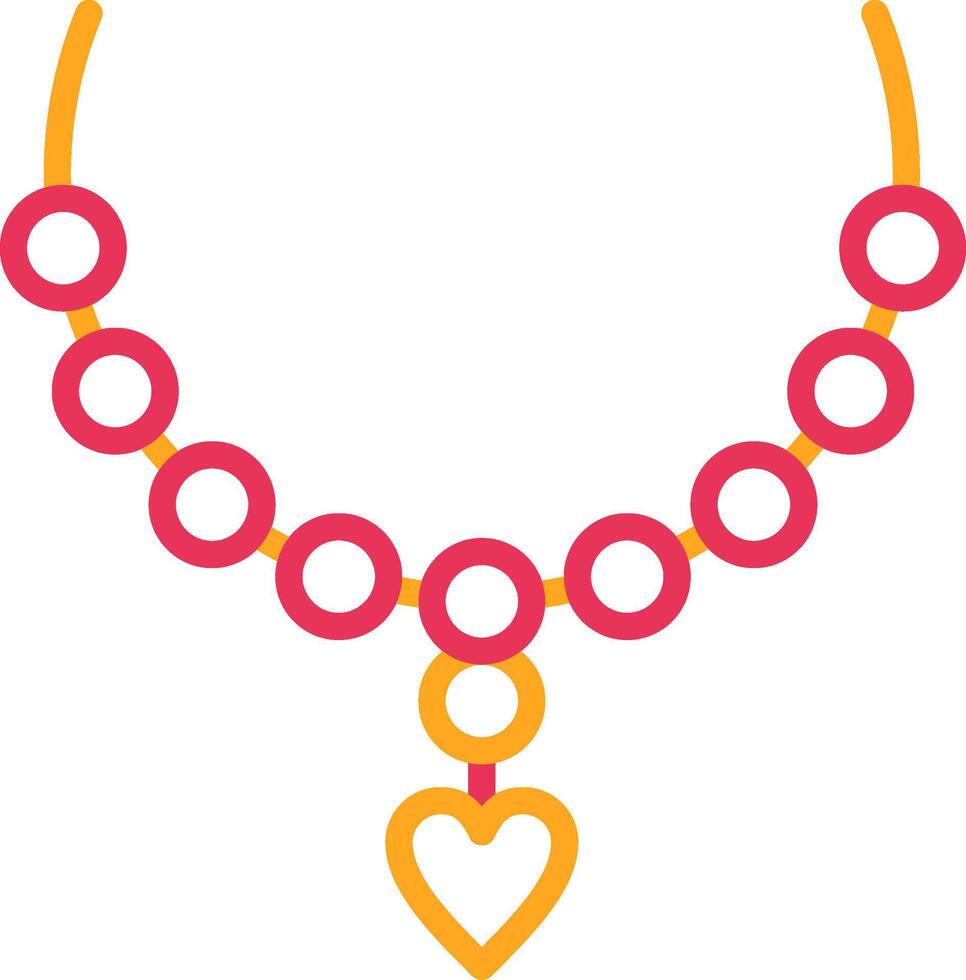 Necklace Line Two Color Icon vector