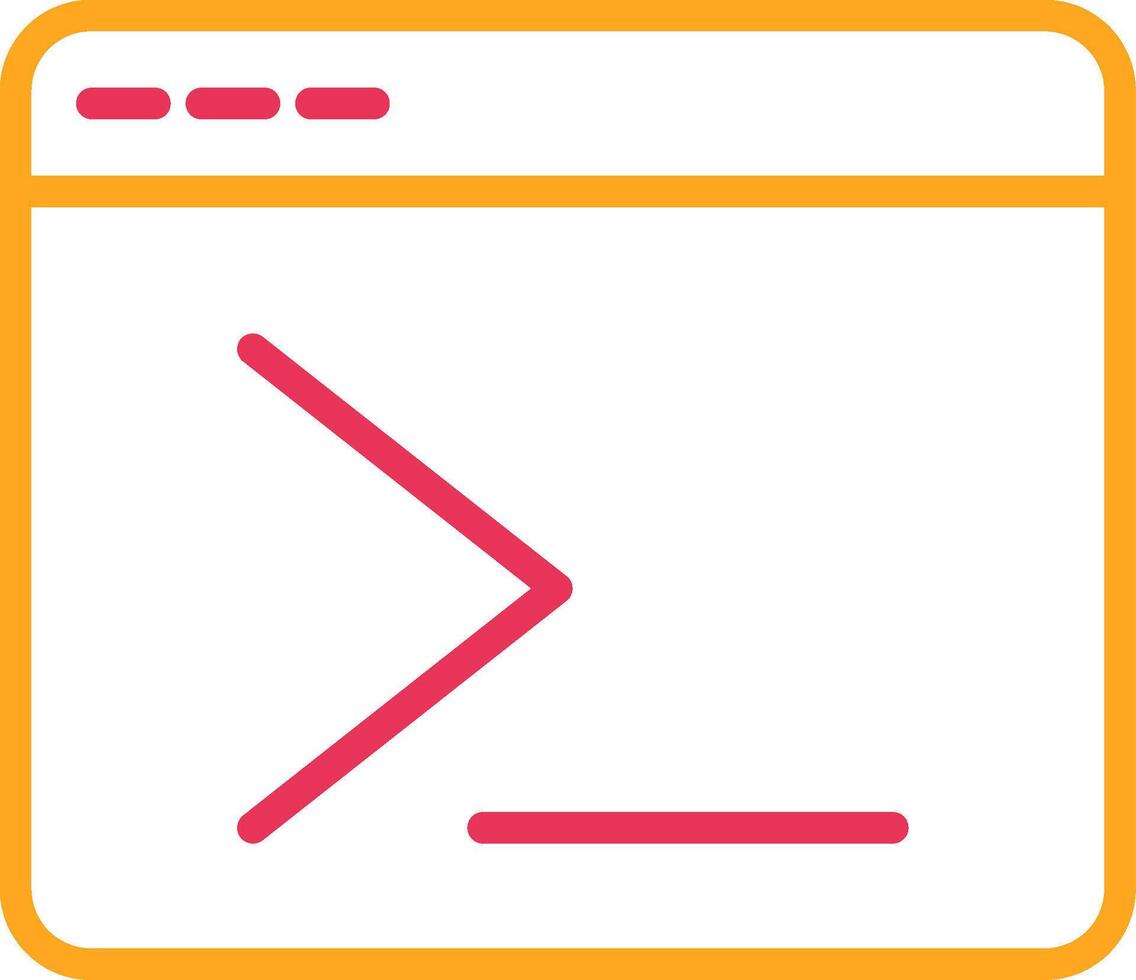 terminal Line Two Color Icon vector