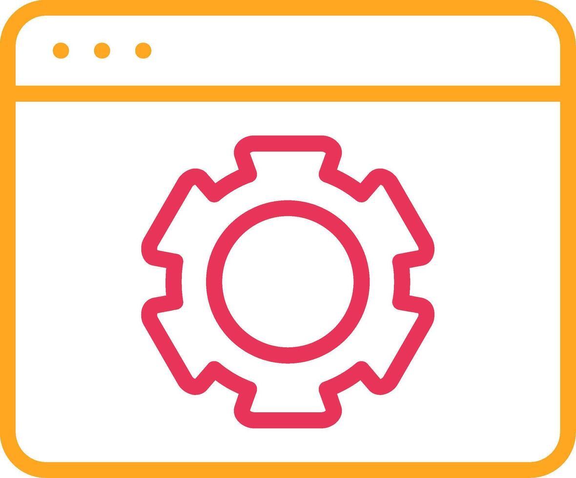 Web Optimization Line Two Color Icon vector
