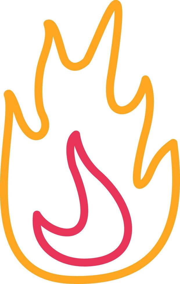 Fire Line Two Color Icon vector