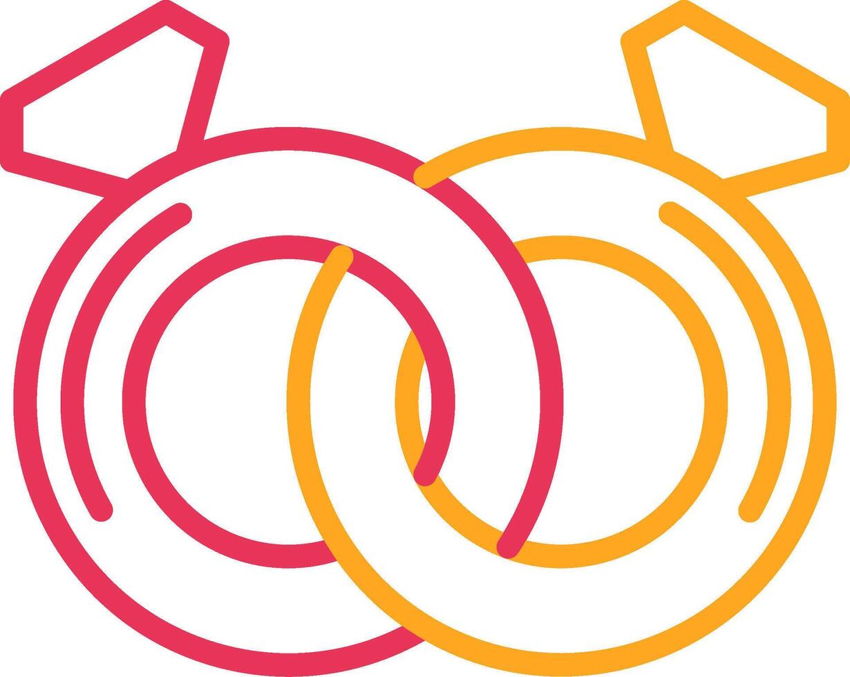 Ring Line Two Color Icon vector