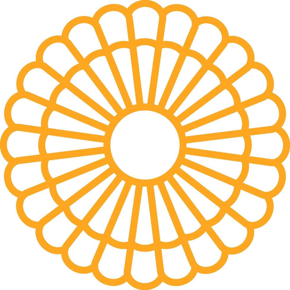 Chrysanthemum Line Two Color Icon vector