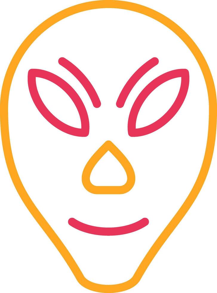 Alien Line Two Color Icon vector