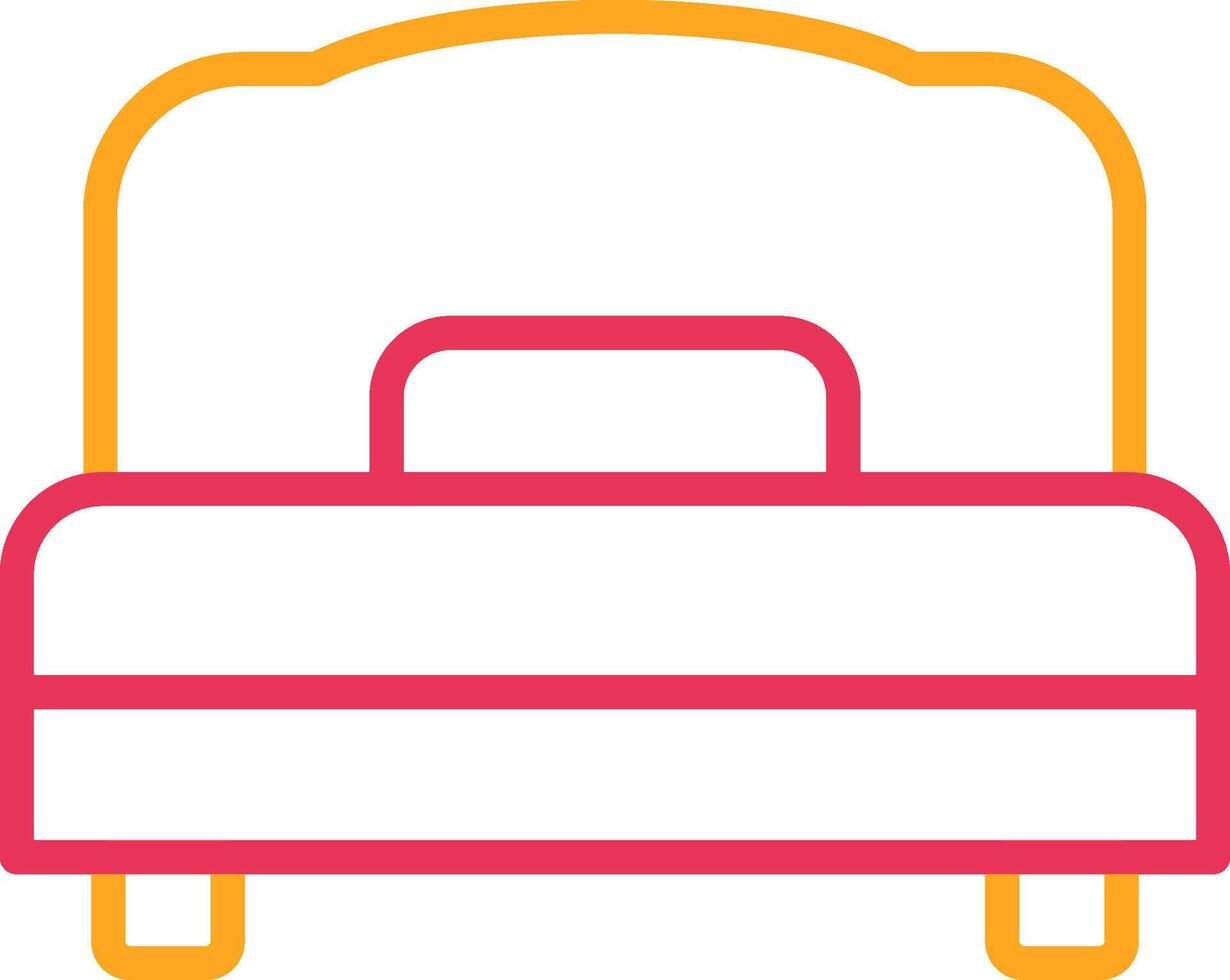 Doubble Bed Line Two Color Icon vector