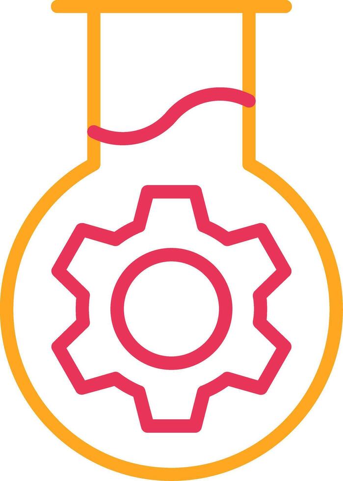 Test Tube Line Two Color Icon vector