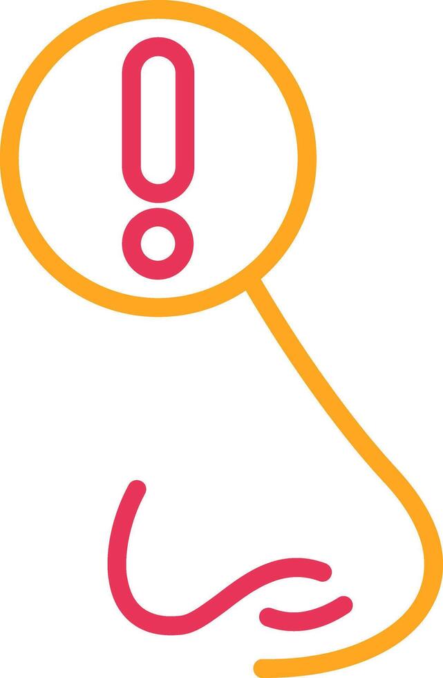 Difficulty Breathing Line Two Color Icon vector