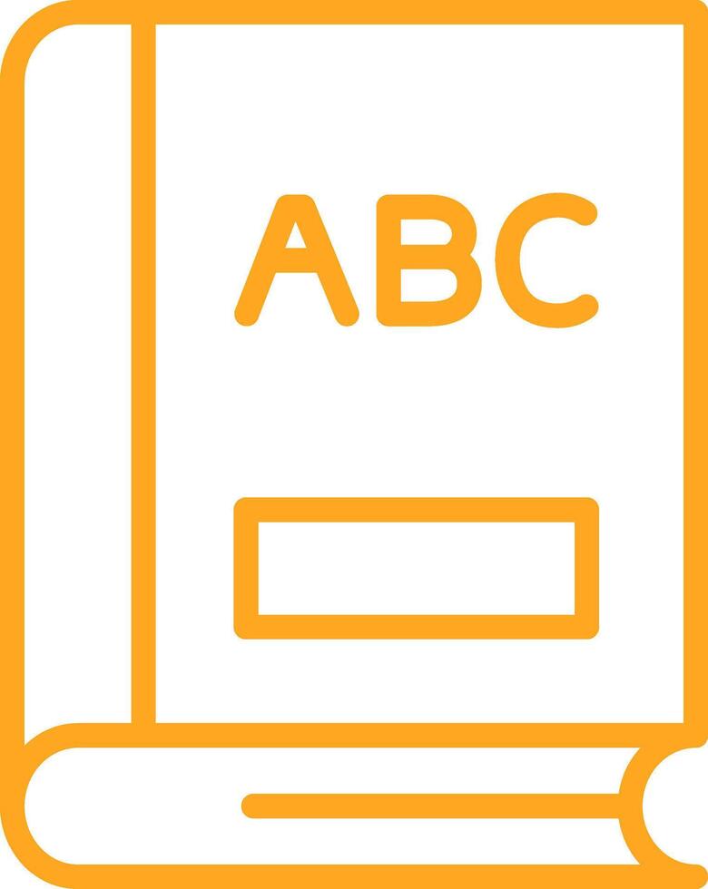 Alphabet Line Two Color Icon vector