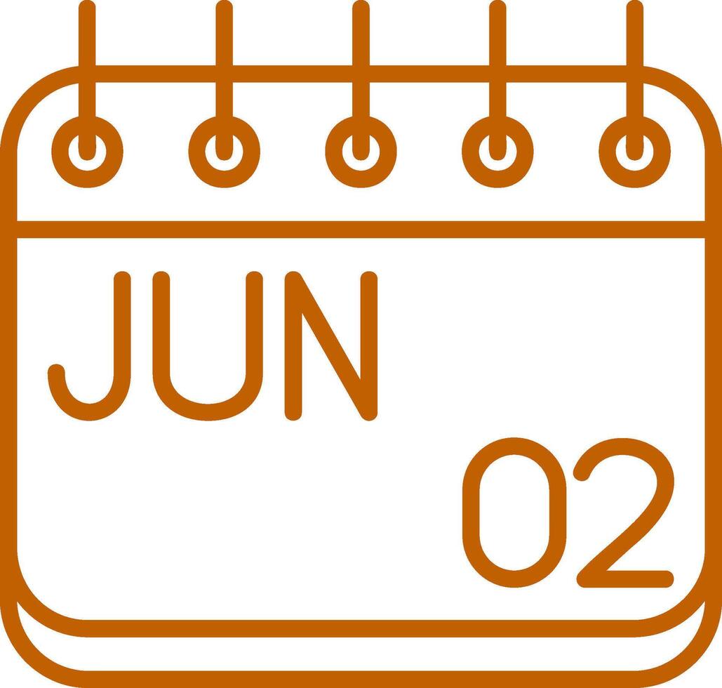 June Line Two Color Icon vector