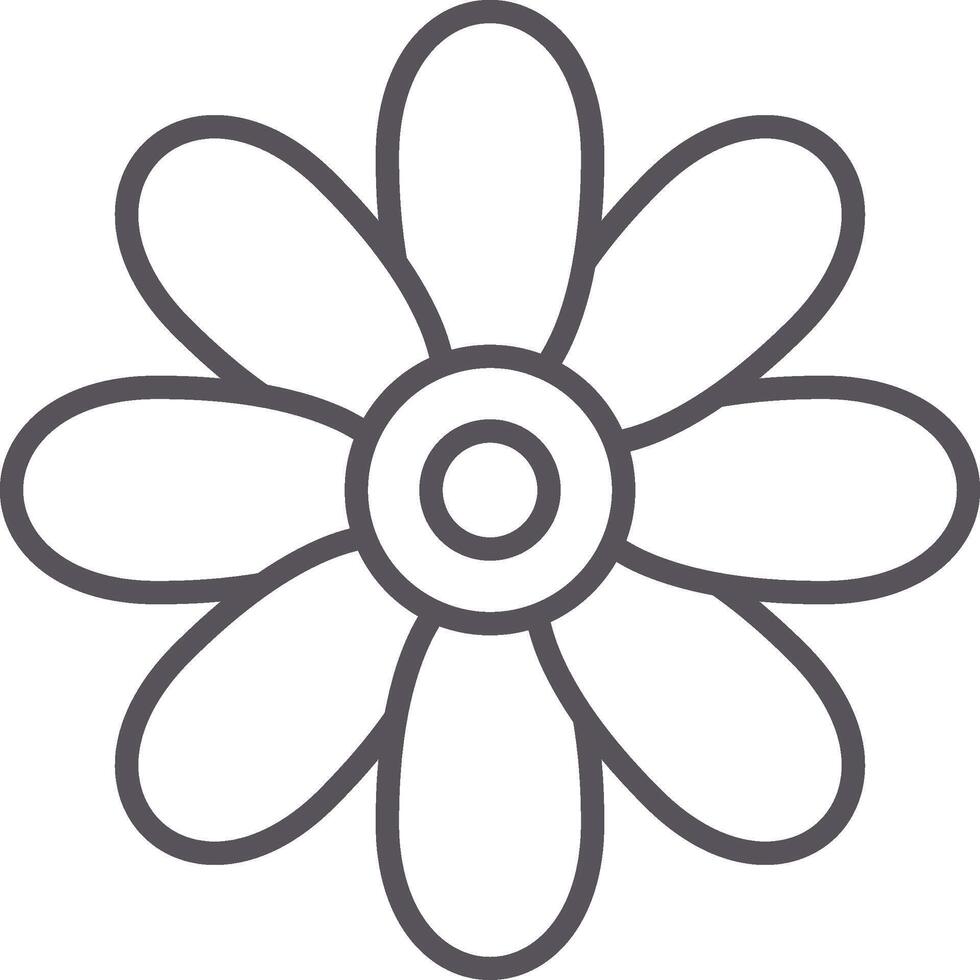 Chamomile Line Two Color Icon vector