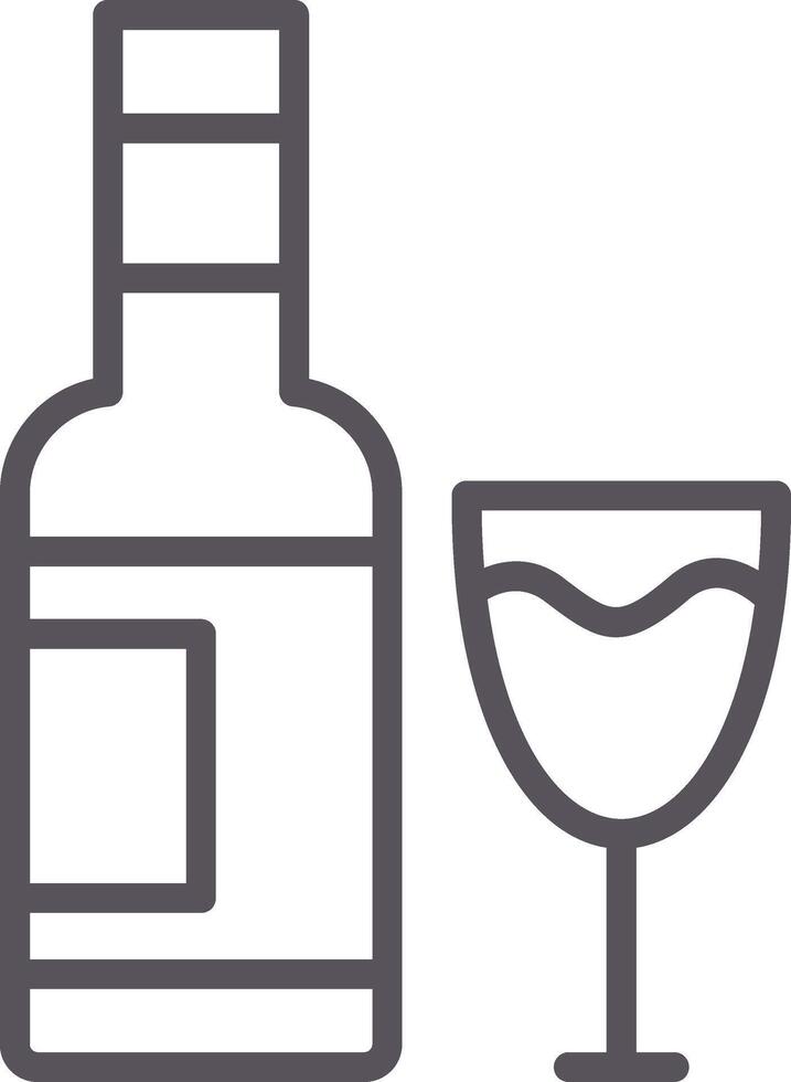 Wine Line Two Color Icon vector