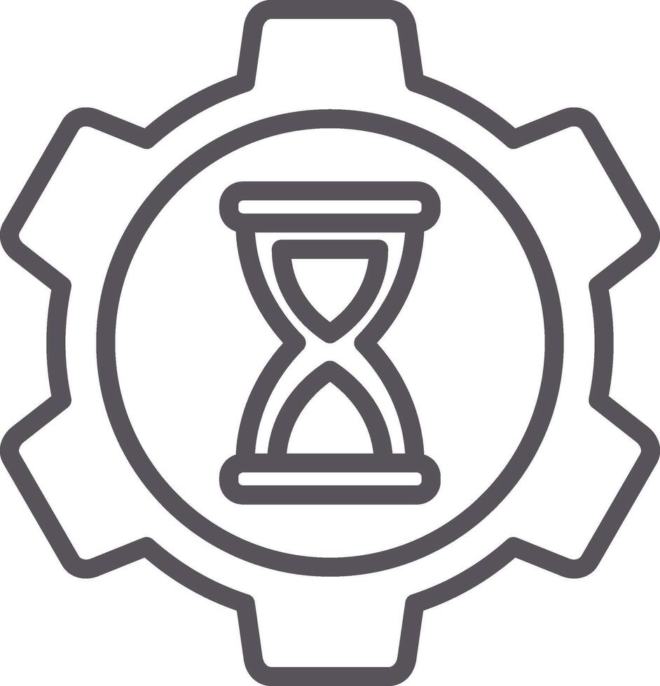 Time Management Line Two Color Icon vector