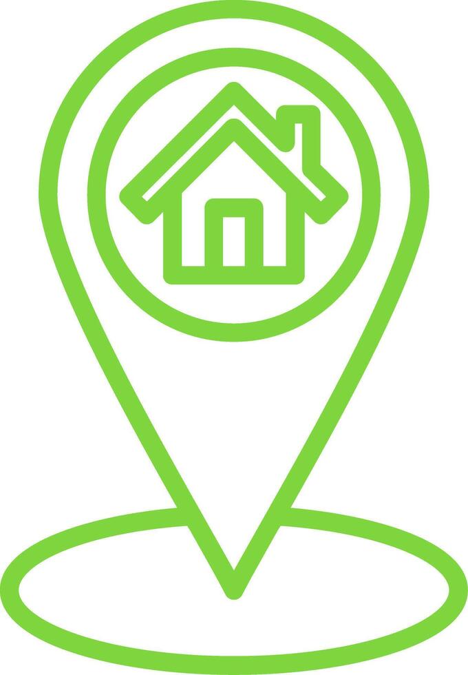 Location Pin Line Two Color Icon vector