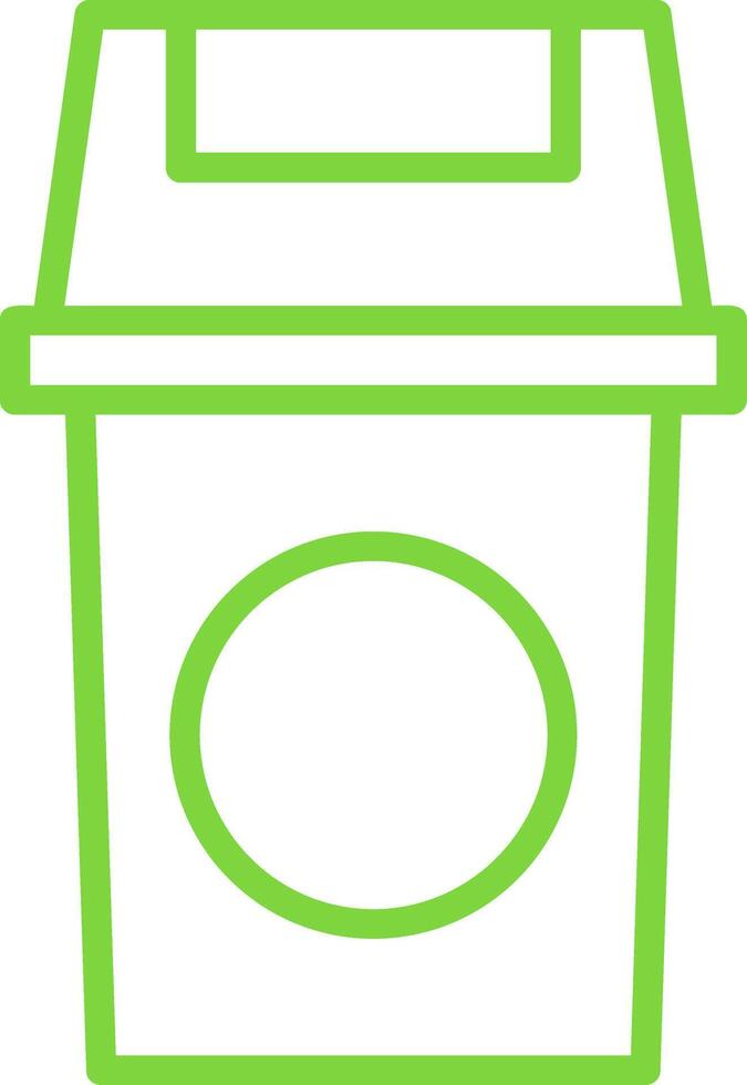Recycle Bin Line Two Color Icon vector