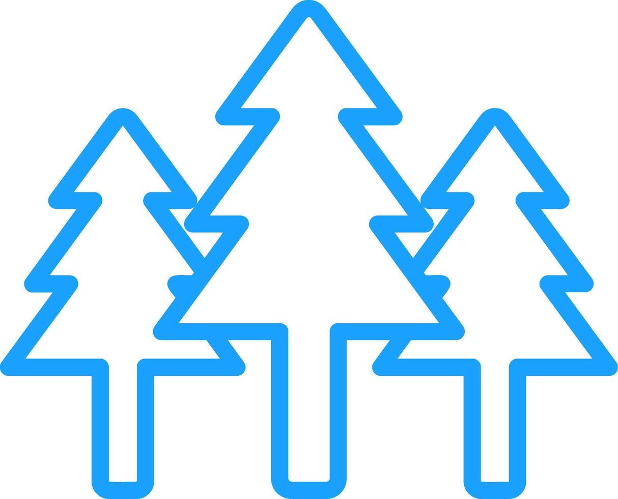 Forest Line Two Color Icon vector