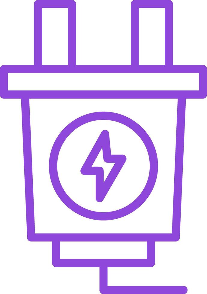 Power Plug Line Two Color Icon vector