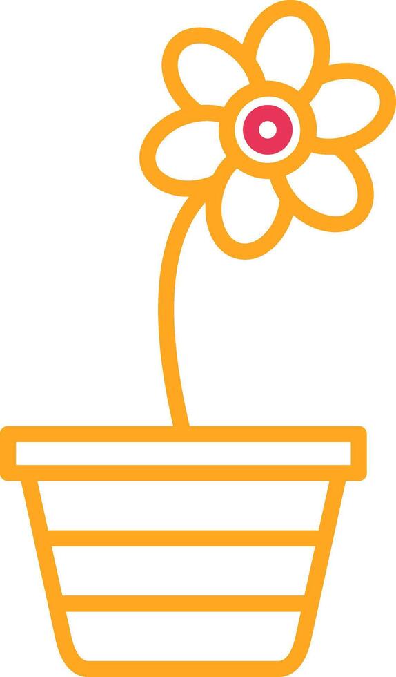 Crocus Line Two Color Icon vector