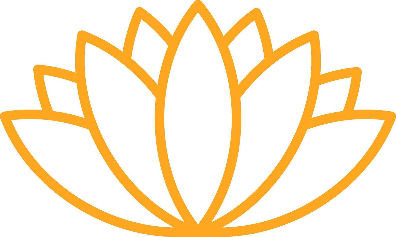 Lotus Flower Line Two Color Icon vector