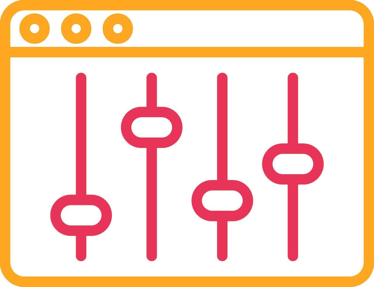 Web Browser Line Two Color Icon vector