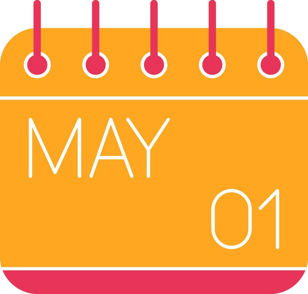 May Glyph Two Color Icon vector