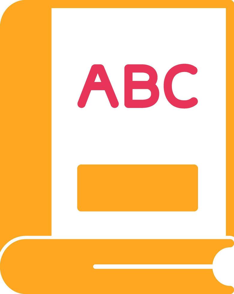 Alphabet Glyph Two Color Icon vector