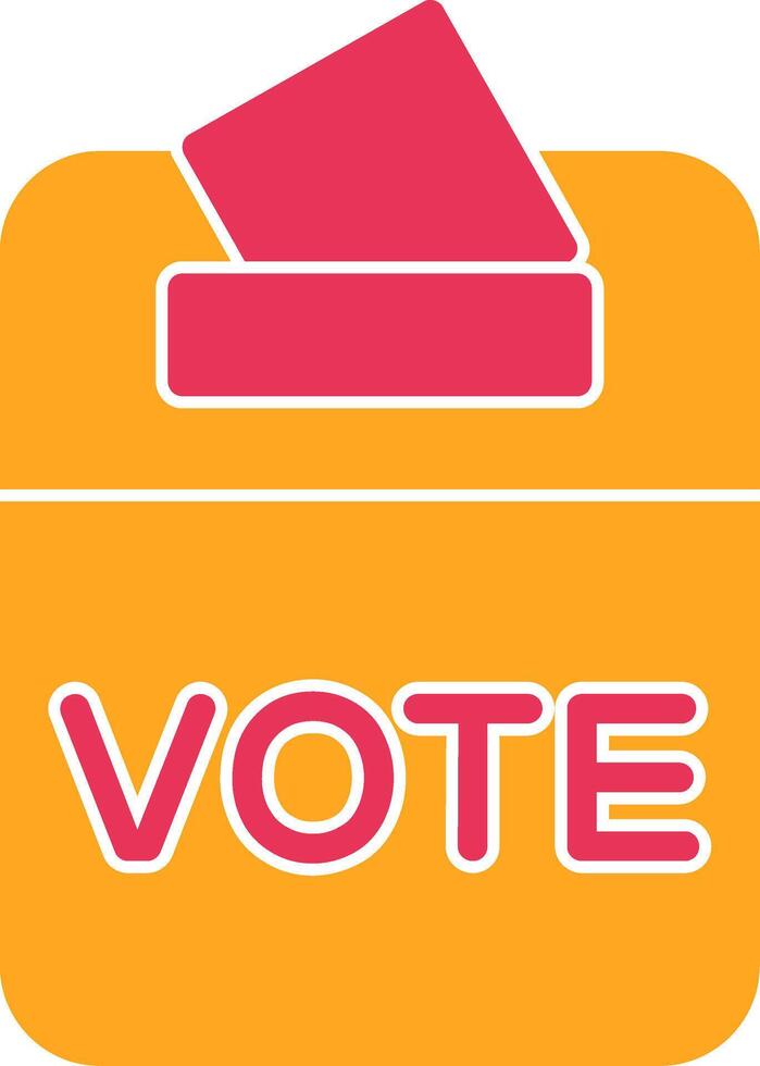Voting Glyph Two Color Icon vector