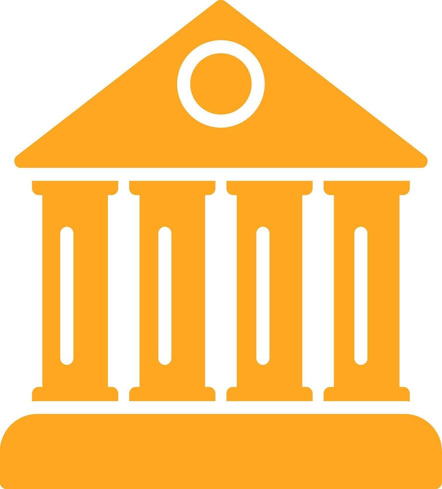Bank Glyph Two Color Icon vector