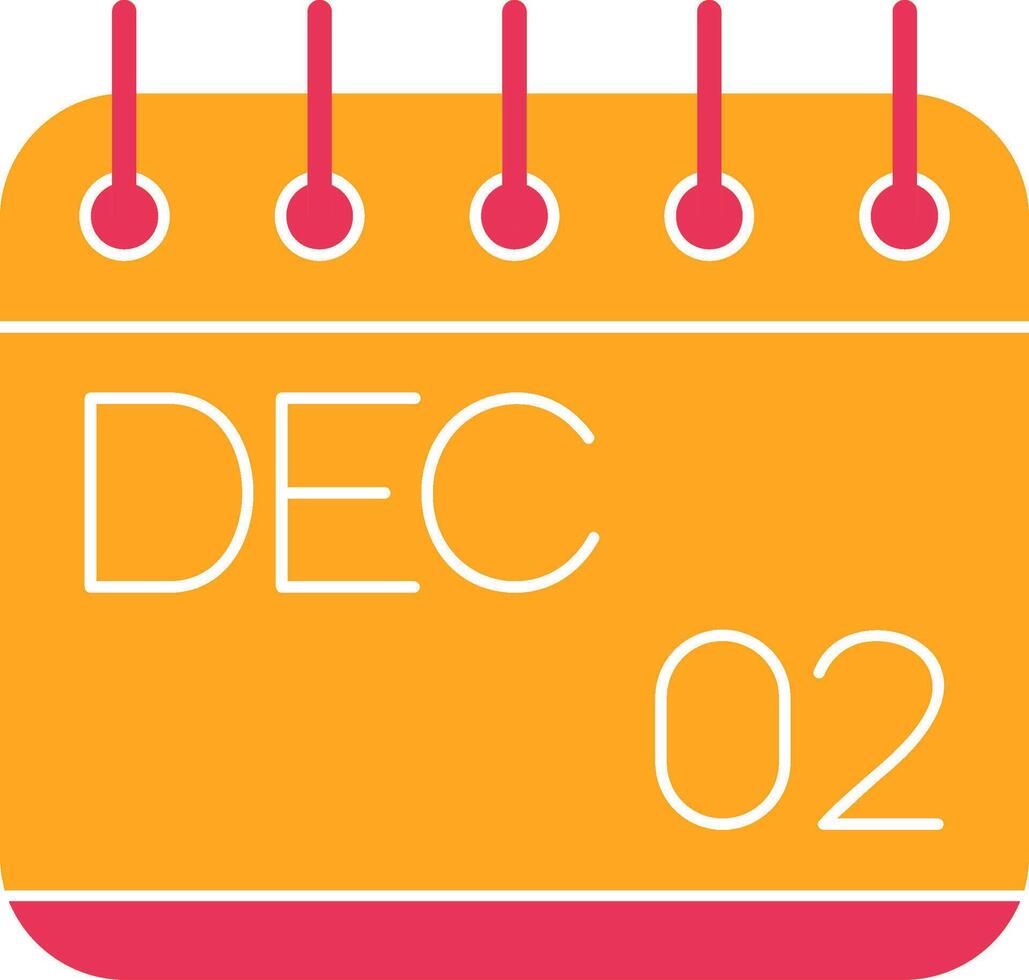 December Glyph Two Color Icon vector