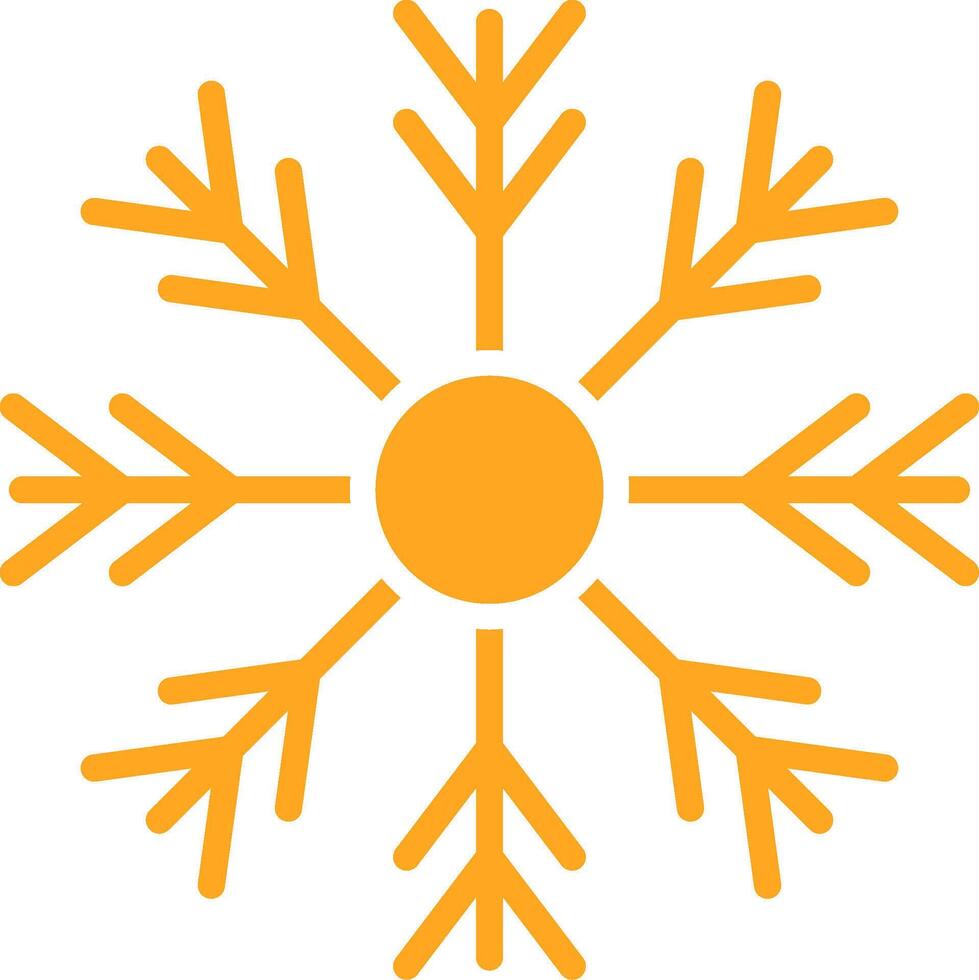 Snowflake Glyph Two Color Icon vector
