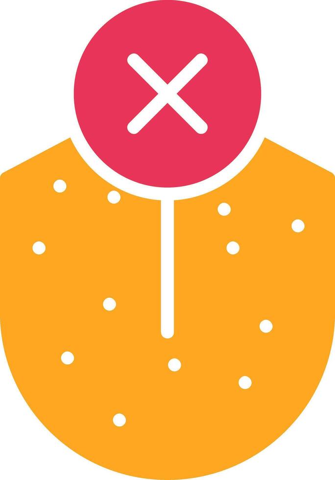 Loss Sense Of Taste Glyph Two Color Icon vector