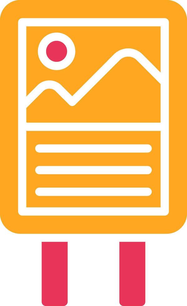 Poster Glyph Two Color Icon vector