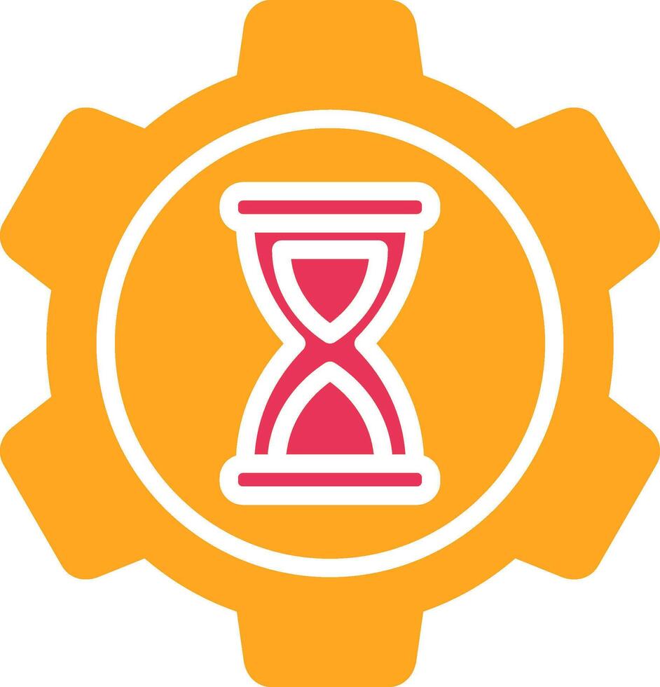 Time Management Glyph Two Color Icon vector