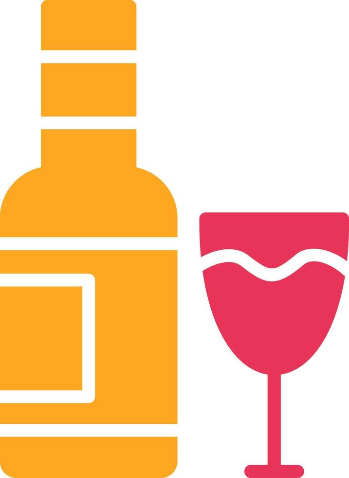 Wine Glyph Two Color Icon vector