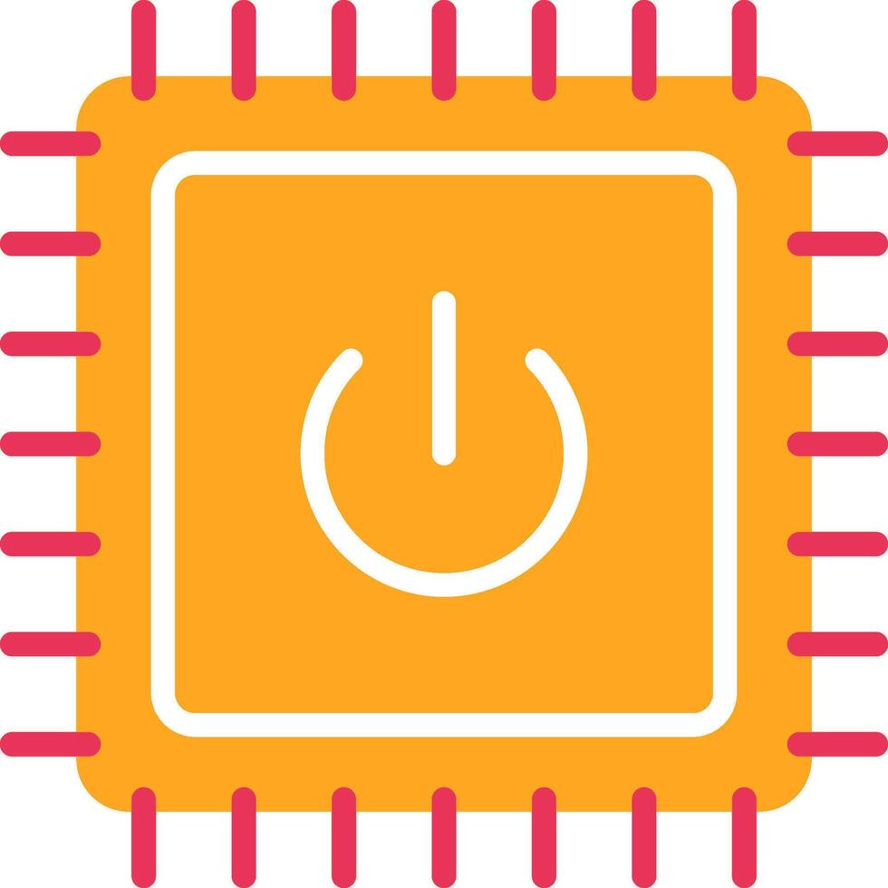 CPU Glyph Two Color Icon vector