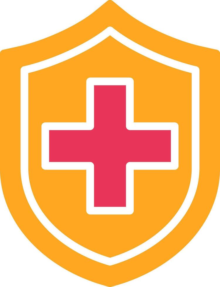 Health Insurance Glyph Two Color Icon vector